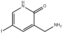 3-(Aminomethyl)-5-iodopyridin-2-ol 化学構造式