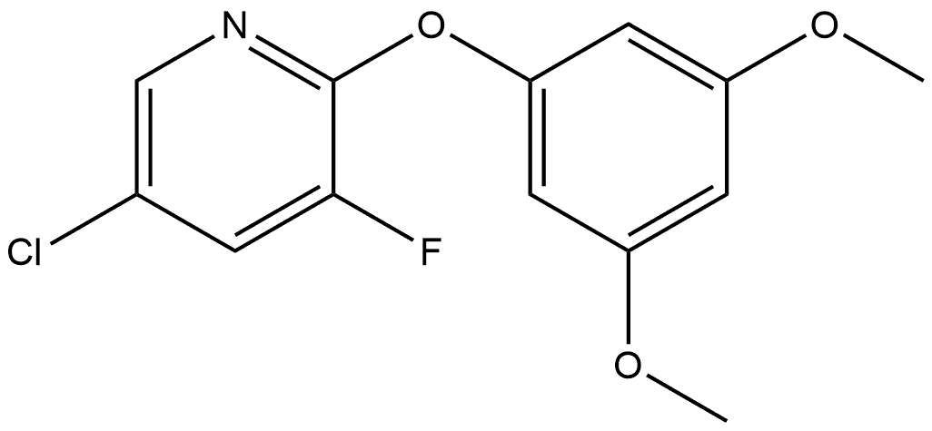 5-Chloro-2-(3,5-dimethoxyphenoxy)-3-fluoropyridine 化学構造式