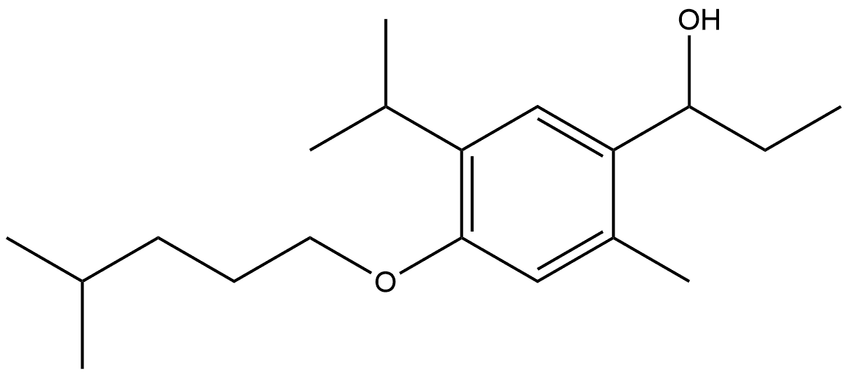 α-Ethyl-2-methyl-5-(1-methylethyl)-4-[(4-methylpentyl)oxy]benzenemethanol Struktur