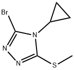3-Bromo-4-cyclopropyl-5-(methylthio)-4H-1,2,4-triazole 化学構造式