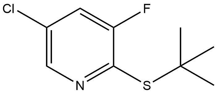 5-Chloro-2-[(1,1-dimethylethyl)thio]-3-fluoropyridine,1516415-41-0,结构式