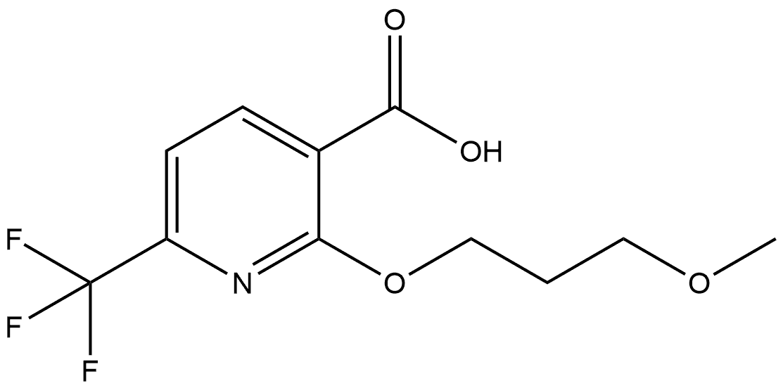 2-(3-Methoxypropoxy)-6-(trifluoromethyl)-3-pyridinecarboxylic acid,1516497-63-4,结构式