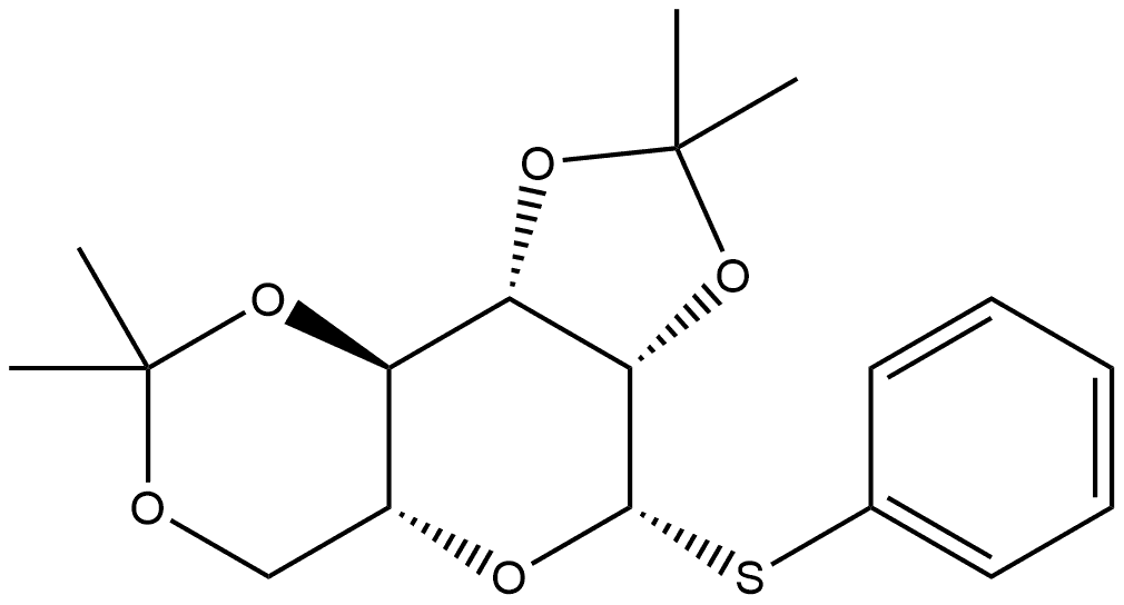 β-D-Mannopyranoside, phenyl 2,3:4,6-bis-O-(1-methylethylidene)-1-thio- Structure