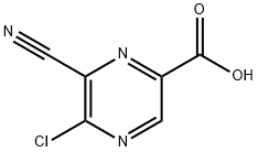 2-Pyrazinecarboxylic acid, 5-chloro-6-cyano- 化学構造式