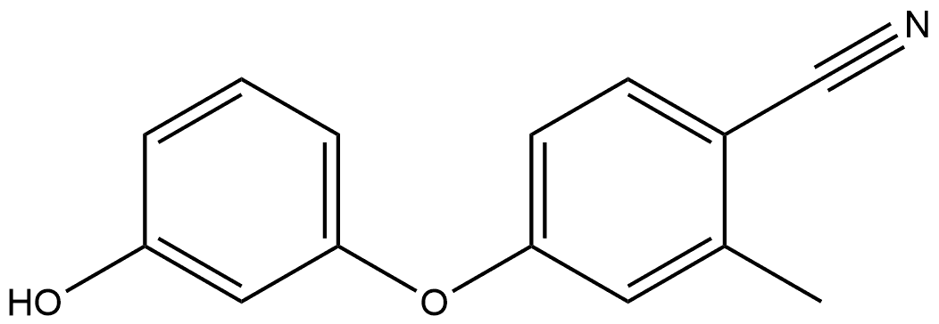 4-(3-Hydroxyphenoxy)-2-methylbenzonitrile Structure