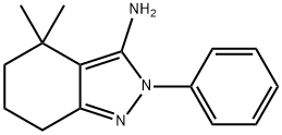 2H-Indazol-3-amine, 4,5,6,7-tetrahydro-4,4-dimethyl-2-phenyl- 化学構造式