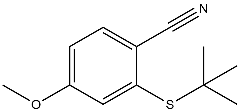 2-[(1,1-Dimethylethyl)thio]-4-methoxybenzonitrile Structure