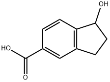 1H-Indene-5-carboxylic acid, 2,3-dihydro-1-hydroxy- Struktur