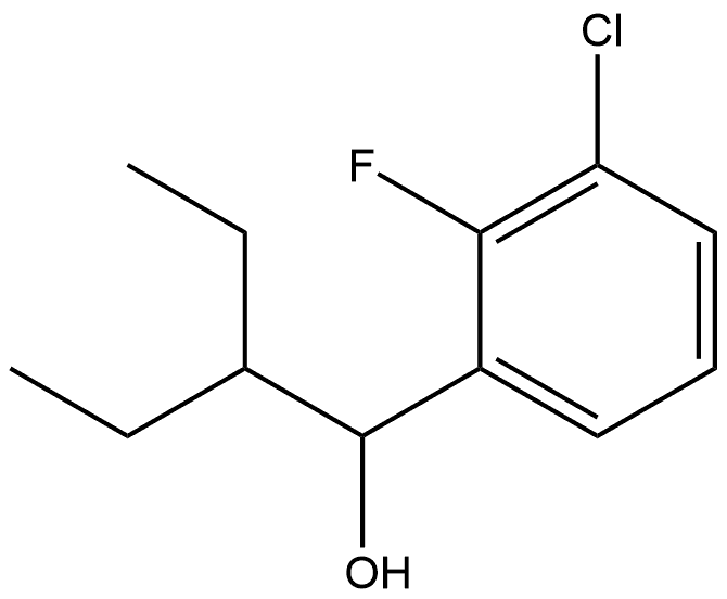 3-Chloro-α-(1-ethylpropyl)-2-fluorobenzenemethanol Structure