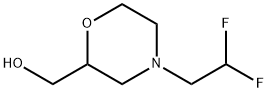 4-(2,2-Difluoroethyl)-2-morpholinemethanol Struktur