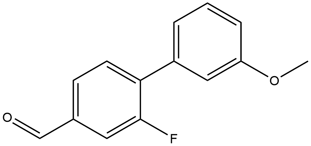 2-Fluoro-3'-methoxy[1,1'-biphenyl]-4-carboxaldehyde Structure