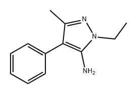 1-Ethyl-3-methyl-4-phenyl-1h-pyrazol-5-amine Structure