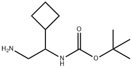 tert-butyl N-(2-amino-1-cyclobutylethyl)carbamate Structure