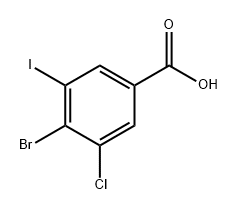 Benzoic acid, 4-bromo-3-chloro-5-iodo- 结构式