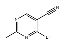 4-溴-2-甲基嘧啶-5-碳腈 结构式