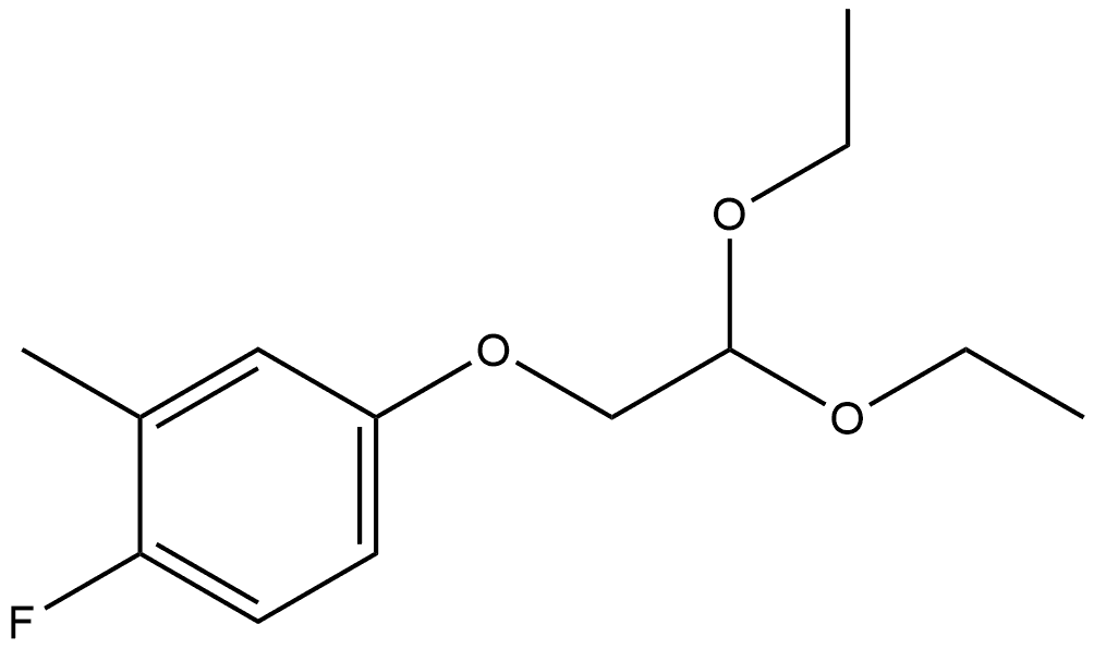 4-(2,2-Diethoxyethoxy)-1-fluoro-2-methylbenzene Struktur