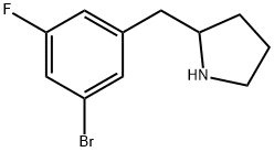 Pyrrolidine, 2-[(3-bromo-5-fluorophenyl)methyl]- Structure