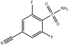 Benzenesulfonamide, 4-cyano-2,6-difluoro- Structure