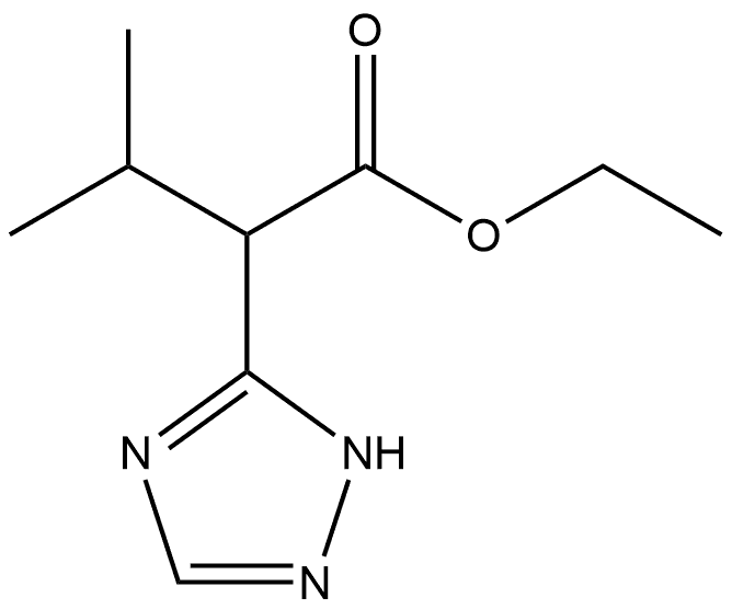 ETHYL 3-METHYL-2-(1H-1,2,4-TRIAZOL-3-YL)BUTANOATE 化学構造式