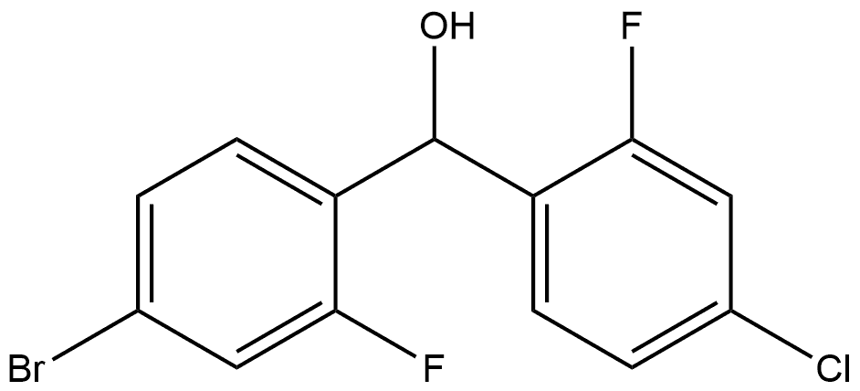 4-Bromo-α-(4-chloro-2-fluorophenyl)-2-fluorobenzenemethanol Structure