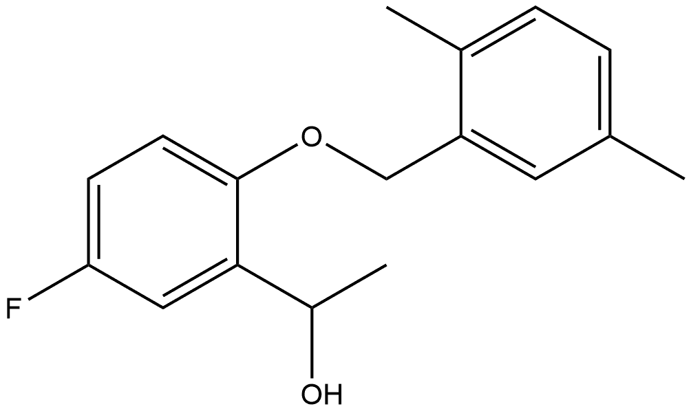 2-[(2,5-Dimethylphenyl)methoxy]-5-fluoro-α-methylbenzenemethanol,1519478-86-4,结构式