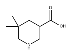 3-Piperidinecarboxylic acid, 5,5-dimethyl- Struktur