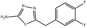 5-[(3,4-Difluorophenyl)methyl]-1,3,4-thiadiazol-2-amine 化学構造式