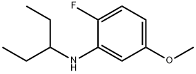 2-Fluoro-5-methoxy-N-(pentan-3-yl)aniline Struktur