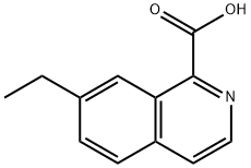 7-Ethylisoquinoline-1-carboxylic acid 化学構造式