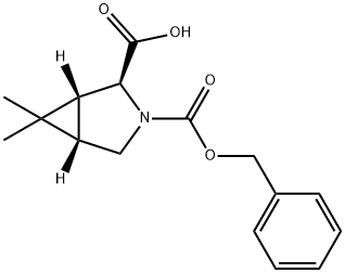 3-Azabicyclo[3.1.0]hexane-2,3-dicarboxylic acid, 6,6-dimethyl-, 3-(phenylmethyl) ester, (1R,2S,5S)- Structure