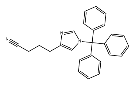 1H-Imidazole-4-butanenitrile, 1-(triphenylmethyl)- Structure