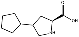 4-cyclopentylpyrrolidine-2-carboxylic acid Structure