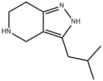 3-(2-Methylpropyl)-4,5,6,7-tetrahydro-1H-pyrazolo[4,3-c]pyridine 化学構造式