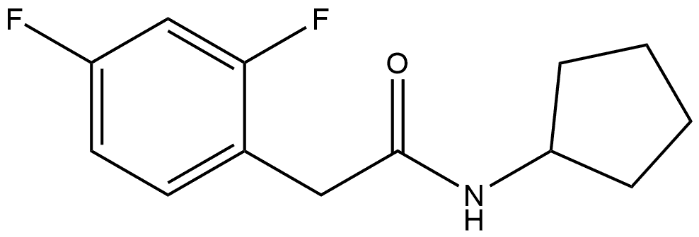 N-Cyclopentyl-2,4-difluorobenzeneacetamide Structure