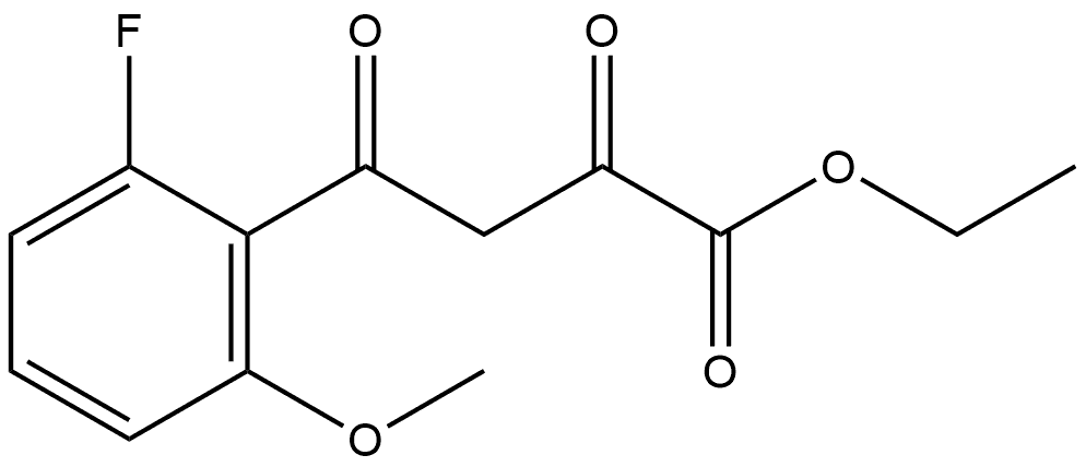 4-(2-氟-6-甲氧基苯基)-2,4-二氧代丁酸乙酯 结构式