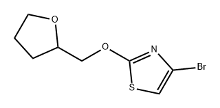 Thiazole, 4-bromo-2-[(tetrahydro-2-furanyl)methoxy]- Structure