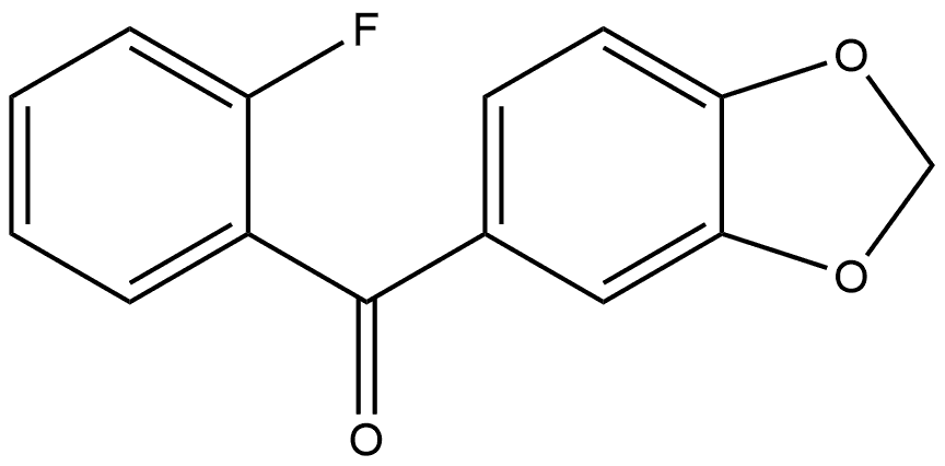 1,3-Benzodioxol-5-yl(2-fluorophenyl)methanone Structure