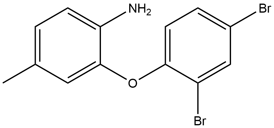 2-(2,4-Dibromophenoxy)-4-methylbenzenamine,1521173-86-3,结构式