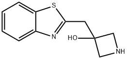 3-(苯并[D]噻唑-2-基甲基)氮杂环丁烷-3-醇,1521213-67-1,结构式