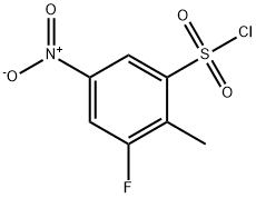 Benzenesulfonyl chloride, 3-fluoro-2-methyl-5-nitro- Struktur