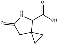 6-Oxo-5-azaspiro[2.4]heptane-4-carboxylic acid 化学構造式