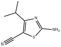 5-Thiazolecarbonitrile, 2-amino-4-(1-methylethyl)- Struktur