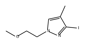 3-碘-1-(2-甲氧基乙基)-4-甲基-1H-吡唑 结构式