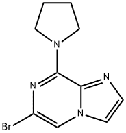 6-溴-8-(吡咯烷-1-基)咪唑并[1,2-A]吡嗪 结构式