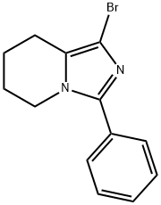 Imidazo[1,5-a]pyridine, 1-bromo-5,6,7,8-tetrahydro-3-phenyl- Structure
