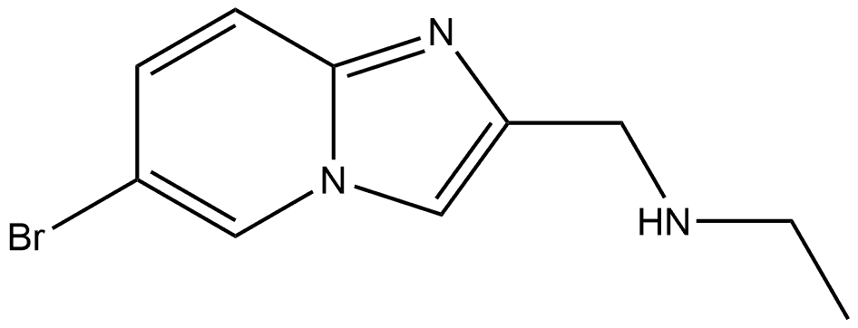 ({6-bromoimidazo[1,2-a]pyridin-2-yl}methyl)(ethyl)amine 结构式