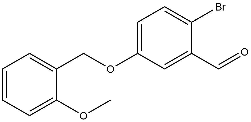 Benzaldehyde, 2-bromo-5-[(2-methoxyphenyl)methoxy]- Structure