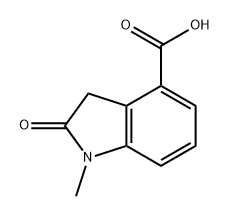 1-甲基-2-氧代吲哚啉-4-羧酸, 1522476-42-1, 结构式