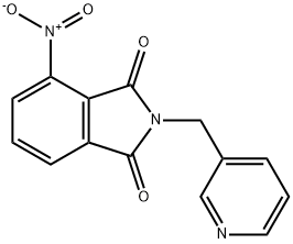 4-Nitro-2-(pyridin-3-ylmethyl)isoindoline-1,3-dione 化学構造式