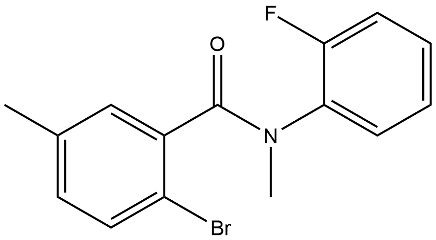 2-Bromo-N-(2-fluorophenyl)-N,5-dimethylbenzamide 化学構造式